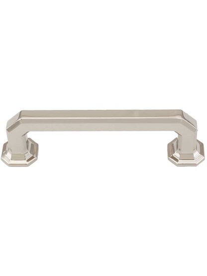 Emerald Drawer Pull - 3 3/4 inch Center-to-Center in Polished Nickel.